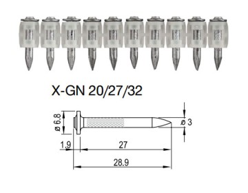 CLAVOS - X-C 20 G3 MX - 20 MM X 10 UNID.HILTI