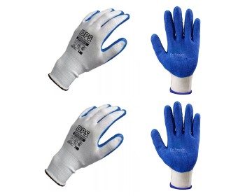 GUANTE TEJIDO RECUBIERTO LATEX RUGOSO T9 BLANCO