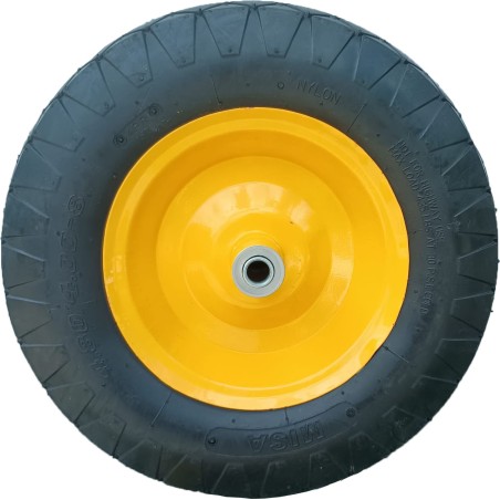 RUEDA NEUMATICA LLANTA CHAPA  BUJE BOLILLA 400X95X16 4T FMT