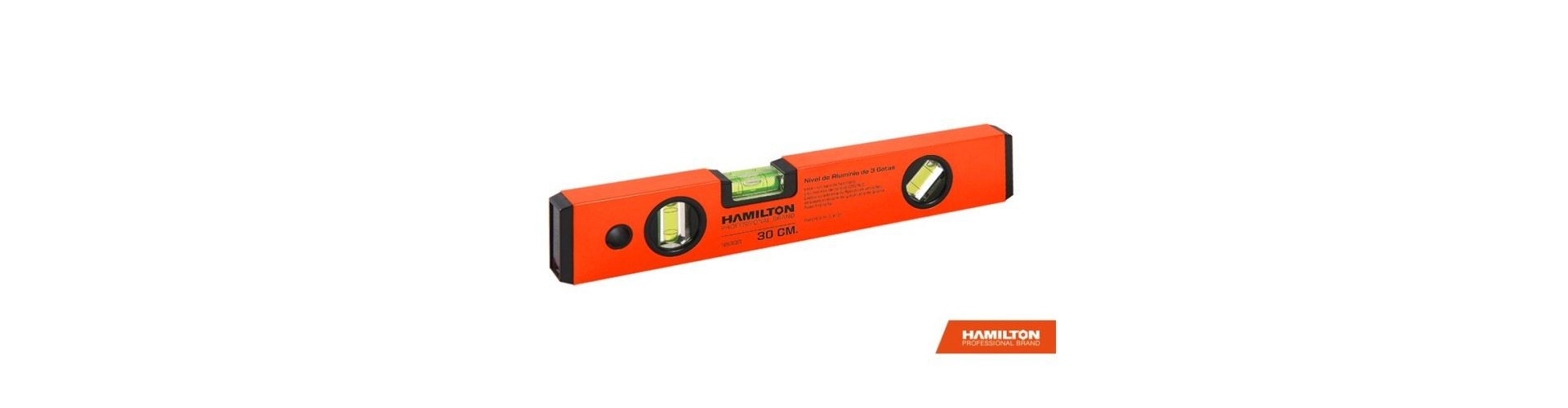 NIVEL - ALUMINIO - MAGNETICO - 300 MM - HAMILTON