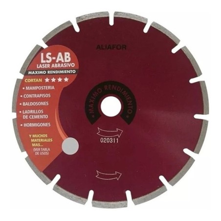 Disco Diamantado  Ls Ab Maximo Rendimiento 9 Aliafor