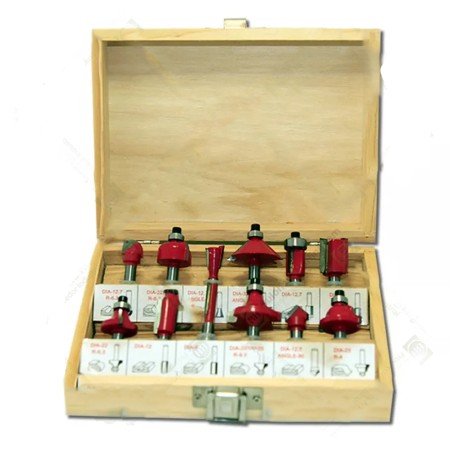 Juego Fresas tipo  Router 12 Piezas. Ruhlmann