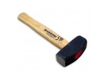 MAZA DE ACERO - FORJADA - CABO MADERA - 3.00KG - BIASSONI