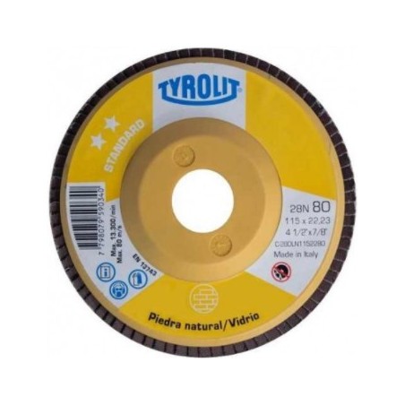 Disco Flap  Carburo Silicio - Plano 115 X 22 X Gr120 Tyrolit