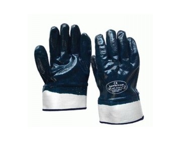 GUANTE NITRILO PUÑO LONA BAÑO COMPLETO AZUL VICSA