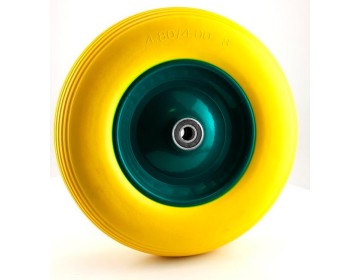 RUEDA MACIZA BUJE BOLILLA ANTIPINCHADURA 400 X90X16 MM FMT