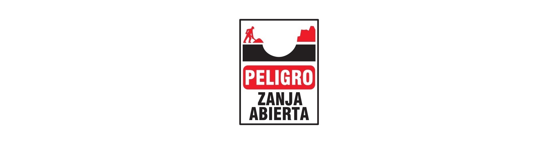CARTEL ZANJA ABIERTA - PP CORRUGADO 50 X 70 BM