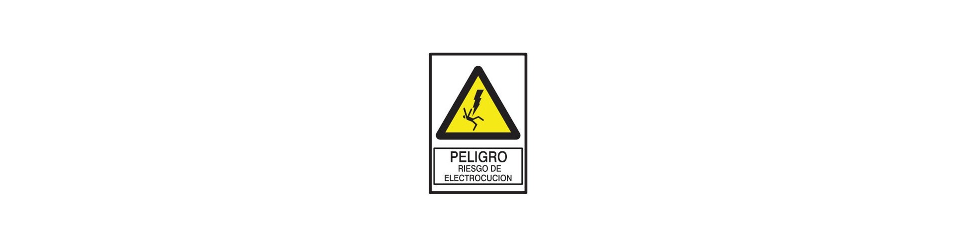 CARTEL PELIGRO RIESGO ELECTROCUCION 260 X 200 BM