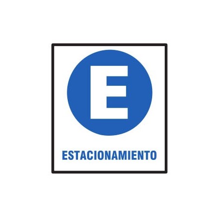 CARTEL ESTACIONAMIENTO 40 X 45 BM