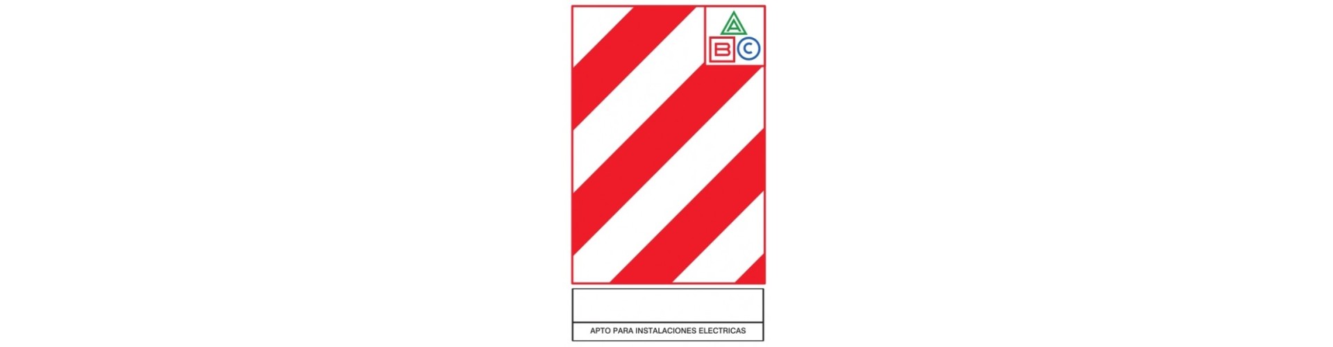 CARTEL CHAPA BALIZA ABC 58 X 88 BM