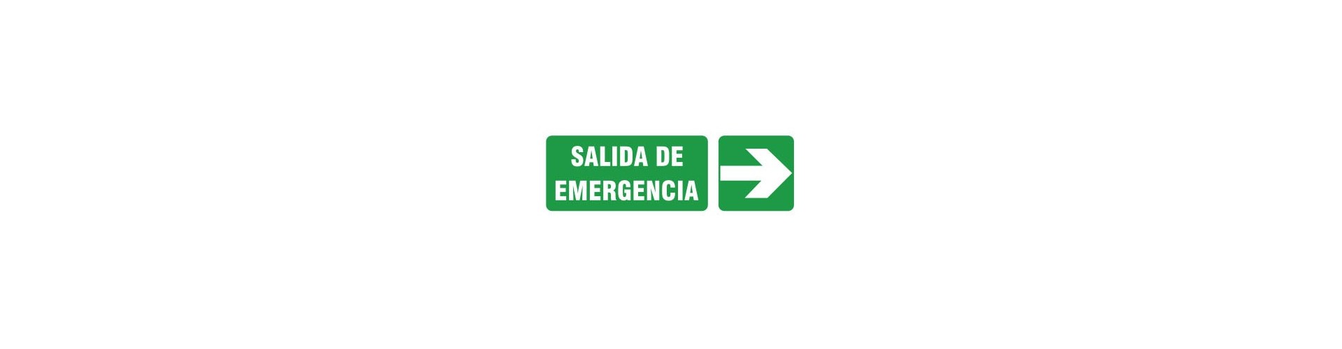 CARTEL SALIDA DE EMERGENCIA - DERECHA 14 X 41 BM