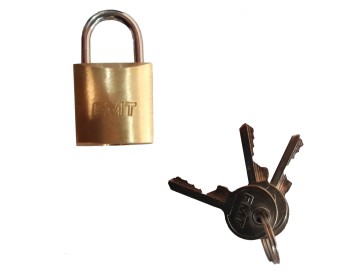 CANDADO BRONCE PESADO 20 MM - 3 LLAVES FMT HERRAMIENTAS