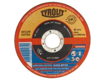 DISCO DE CORTE  PLANO - ULTRAFINO 114X1.0X22.2 TYROLIT