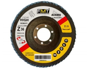 DISCO FLAP OX ALUMINIO  - GRANO 80 115 X 22 MM FMT