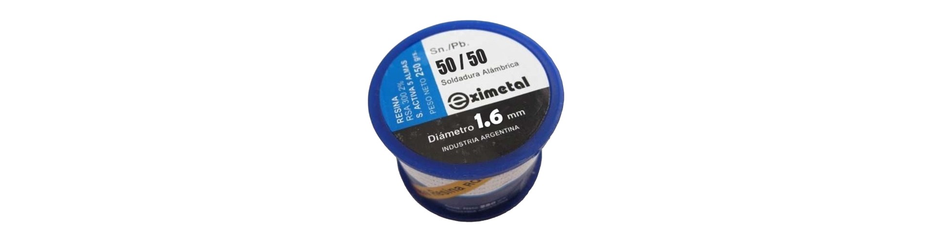 ESTAÑO - BOBINA SN50/PB50 - 250GRS - 1.6MM EXIMETAL
