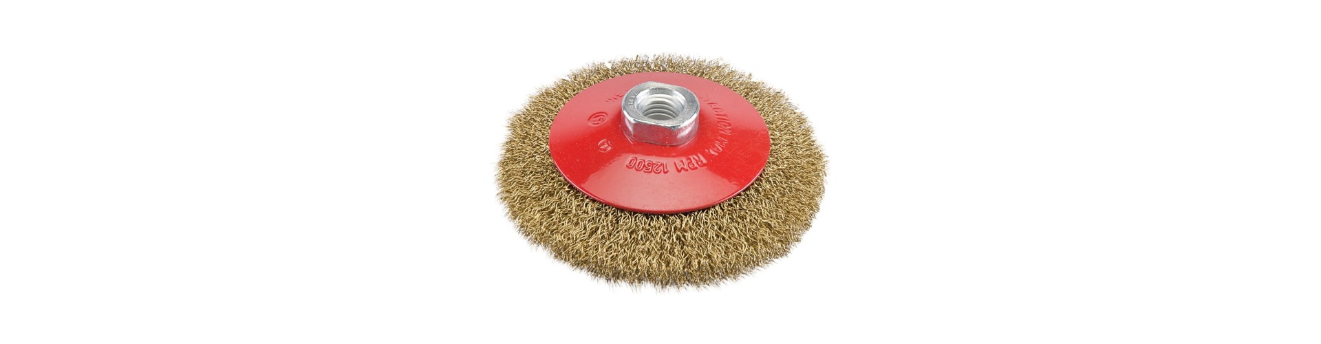 CEPILLO CIRCULAR CONICO RIZADO - A. LATONADO 0.31 Ø 115 MM - M14 FMT
