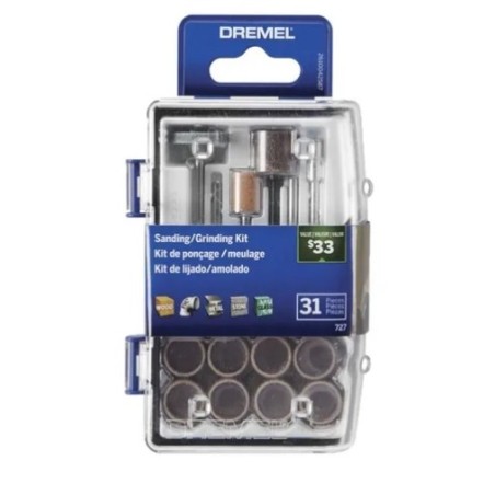 KIT ACCESORIOS 727 - 02 - P/LIJAR- ESMERILAR 31 PZAS - DREMEL