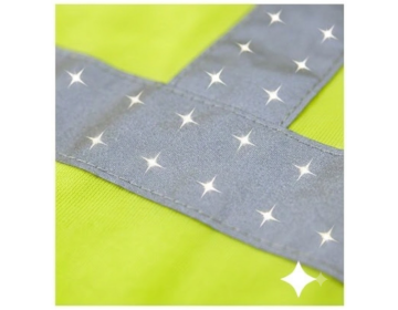 CHALECO - BANDA REFLECTIVA FLUO - 4 BANDAS T/ EUROPEO - AMARILLO - FMT