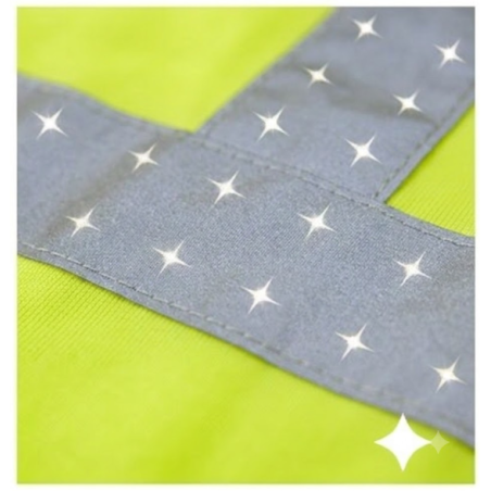 CHALECO - BANDA REFLECTIVA FLUO - 4 BANDAS T/ EUROPEO - AMARILLO - FMT