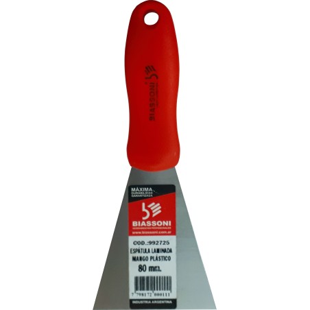 ESPATULA - 992765 - MANGO PLASTICO - 80 MM - BIASSONI
