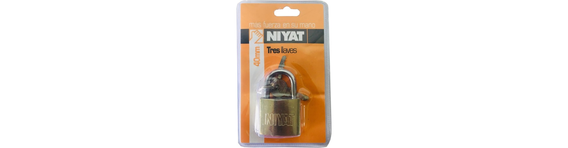 CANDADO HIERRO COLOR BRONCE T. SIMPLE 40 MM 3 LLAVES NIYAT