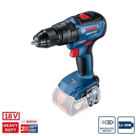 TALADRO ATORNIL GSB 18 V-50 C/ PERC  S/BAT S/CARG 18V - 1800 RPM BOSCH