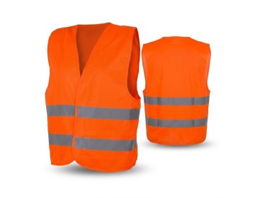 CHALECO - BANDA REFLECTIVA FLUO - 2 BANDAS -T/ EUROPEO - NARANJA - FMT