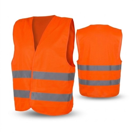 CHALECO - BANDA REFLECTIVA FLUO - 2 BANDAS -T/ EUROPEO - NARANJA - FMT