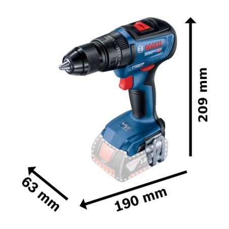 TALADRO ATORNIL GSB 18 V-50 C/ PERC  S/BAT S/CARG 18V - 1800 RPM BOSCH