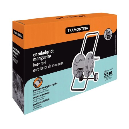 ENROLLADOR DE MANGUERA C/RUEDAS 55 MTS-1/2 TRAMON
