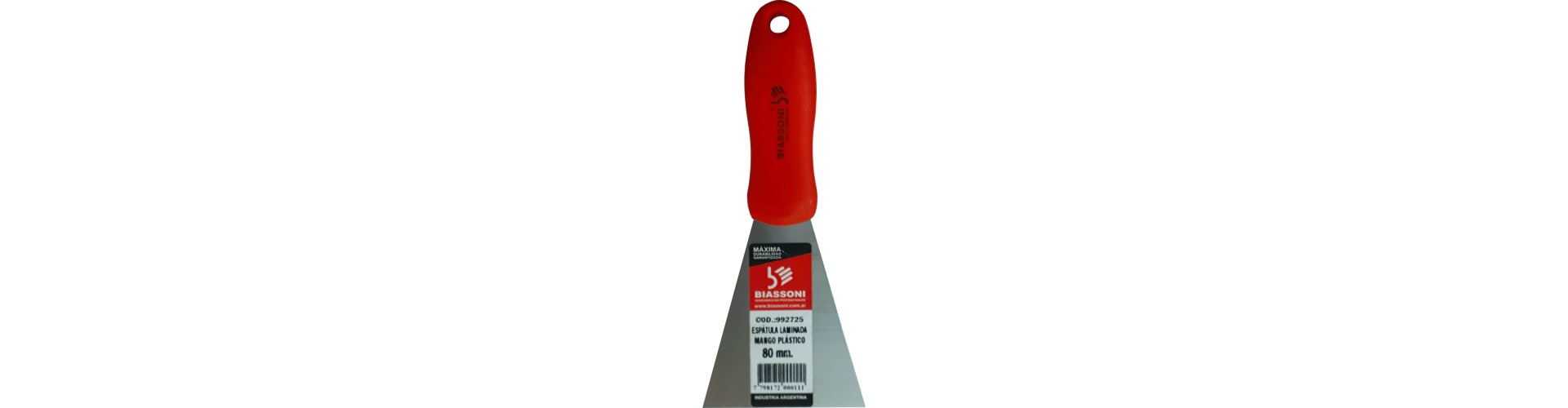ESPATULA - 992764 - MANGO PLASTICO - 70 MM - BIASSONI