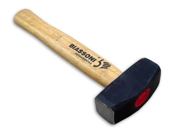 MAZA DE ACERO - FORJADA - CABO MADERA - 1.00KG - BIASSONI