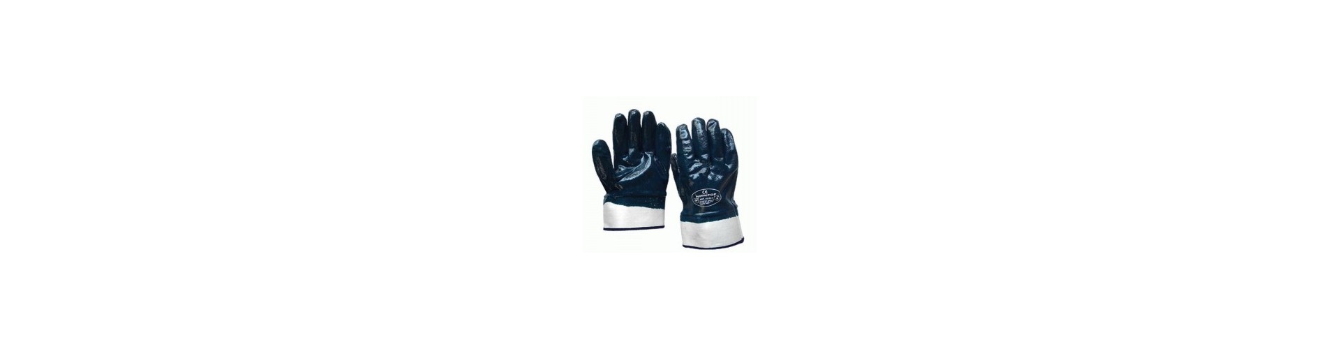 GUANTE NITRILO PUÑO LONA BAÑO COMPLETO AZUL VICSA