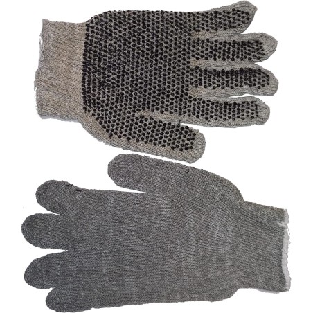 GUANTE ALGODON MOTEADO FERRETER 1 GRIS GAMISOL