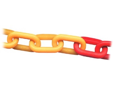 CADENA PLASTICA ROJA Y BLANCA 8 MM DE PASCALE