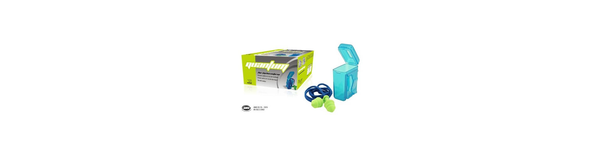 PROTECTOR AUDITIVO ENDOAURAL TRIALETADO EN CAJA SILICONA QUANTUM