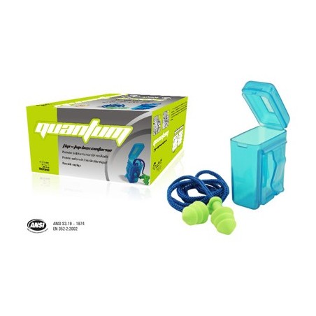 PROTECTOR AUDITIVO ENDOAURAL TRIALETADO EN CAJA SILICONA QUANTUM
