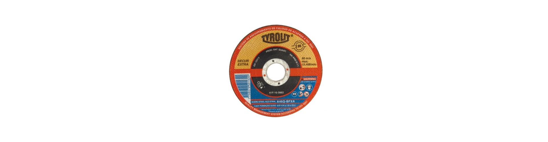 DISCO DE CORTE  PLANO - ULTRAFINO 114X1.0X22.2 TYROLIT