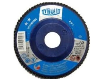 DISCO FLAP  ZIRCONIO - PLANO - FIBRA 115 X 22 X GR120 TYROLIT