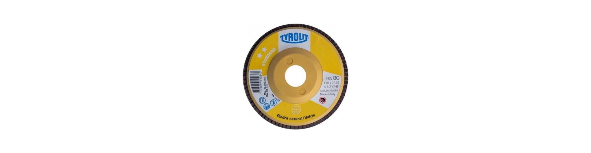 DISCO FLAP  CARBURO SILICIO - PLANO 115 X 22 X GR120 TYROLIT