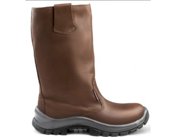 BOTA MARRON DRILL - CUERO FLOR MARRON TALLE 45 - C/ PUNTERA FUNCIONAL
