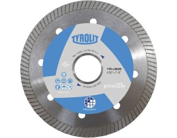DISCO DIAMANTADO TURBO - PORCELANATO 115MM - PREMIUM TYROLIT