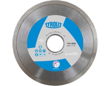 DISCO DIAMANTADO CONTINUO - CERAMICA 115MM - PREMIUM TYROLIT