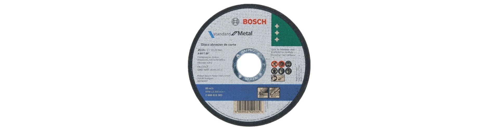 DISCO DE CORTE - METAL - 115X1.0X22.23 - BOSCH