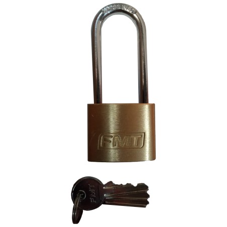 CANDADO - ARCO LARGO - 50 MM - 3 LLAVES - FMT HERRAMIENTAS