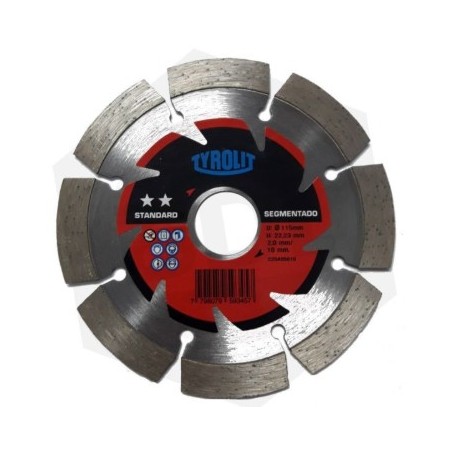DISCO DIAMANTADO SEGMENTADO 7 X 10 MM TYROLIT