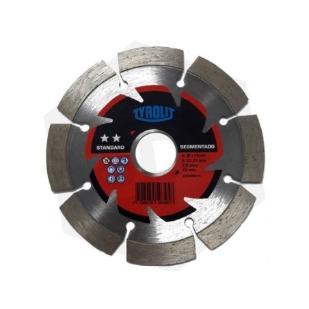 DISCO DIAMANTADO SEGMENTADO 230 X 22.2 X 10 MM TYROLIT