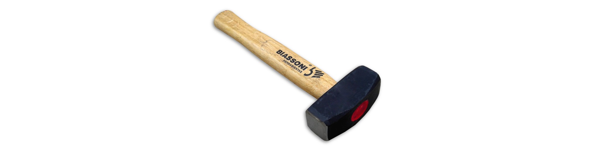 MAZA DE ACERO - FORJADA - CABO MADERA - 2.00KG - BIASSONI