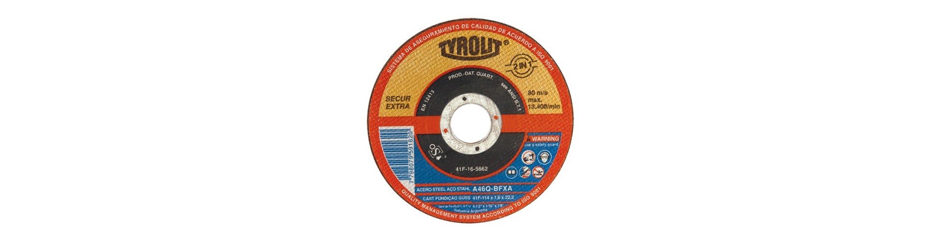 DISCO DE CORTE  PLANO - ULTRAFINO 114X1.6X22.2 TYROLIT