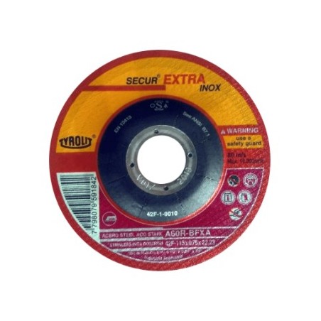 DISCO DE CORTE  CENTRO DEPRIMIDO - INOX 114X0.75X22.2 TYROLIT